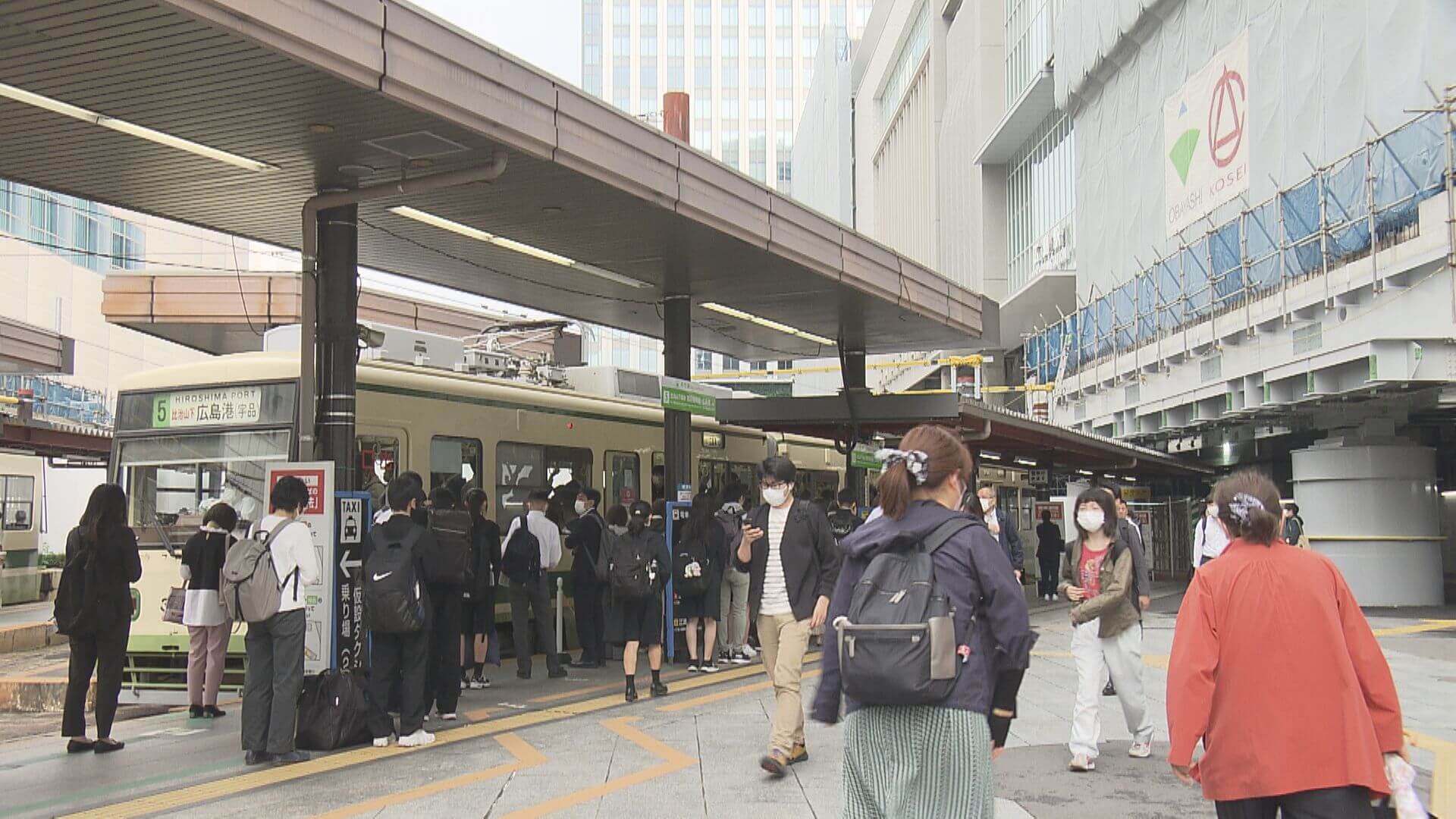 ＧＷ終わり通勤風景戻る　「またいつも通りの日々が…」　広島