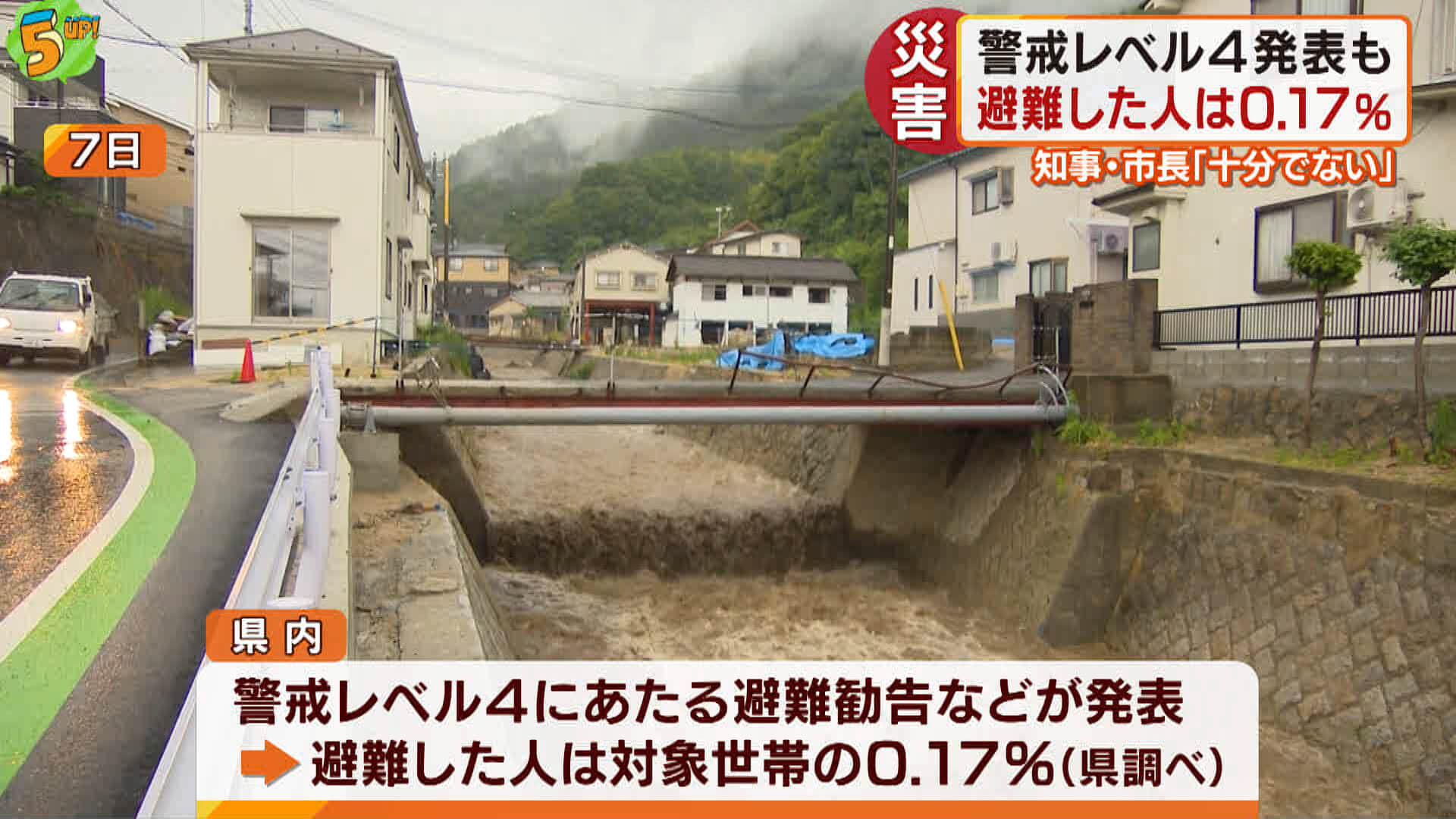 ”警戒レベル４”で避難した人数「十分でない」　湯崎広島県知事と松井広島市長