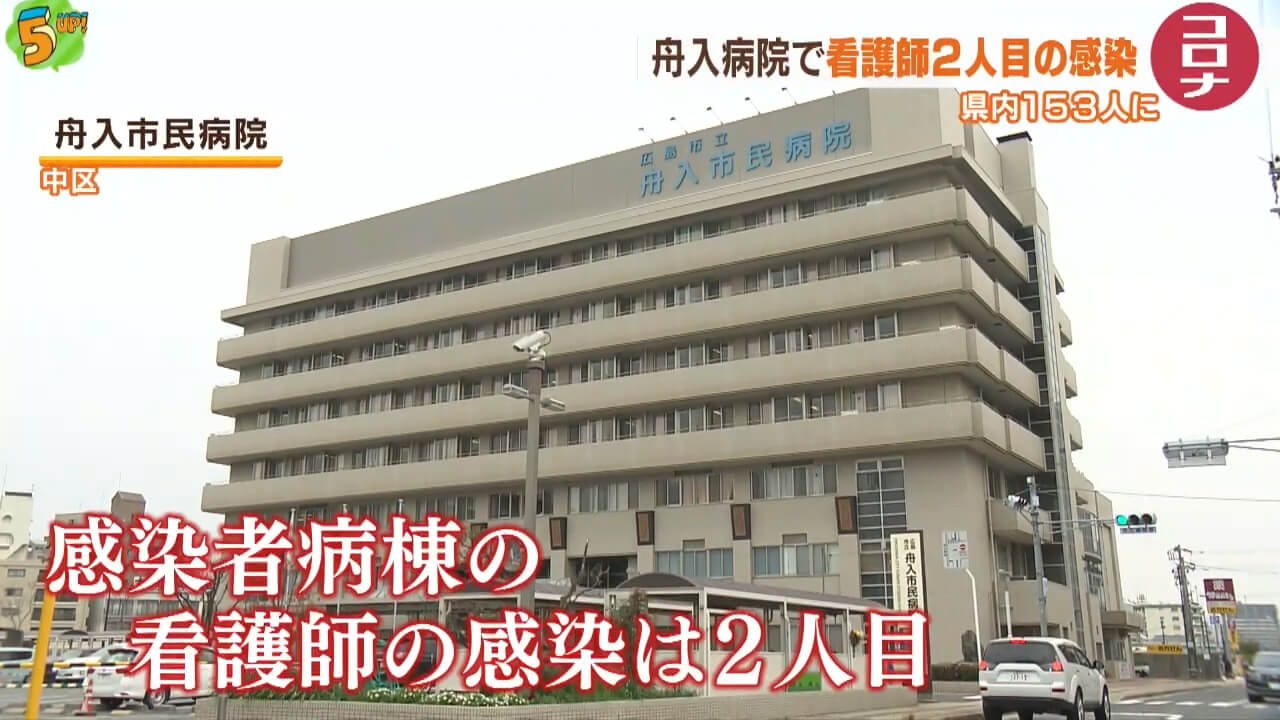 広島市では新たに４人の感染者　県内は１５３人に　再び院内感染も