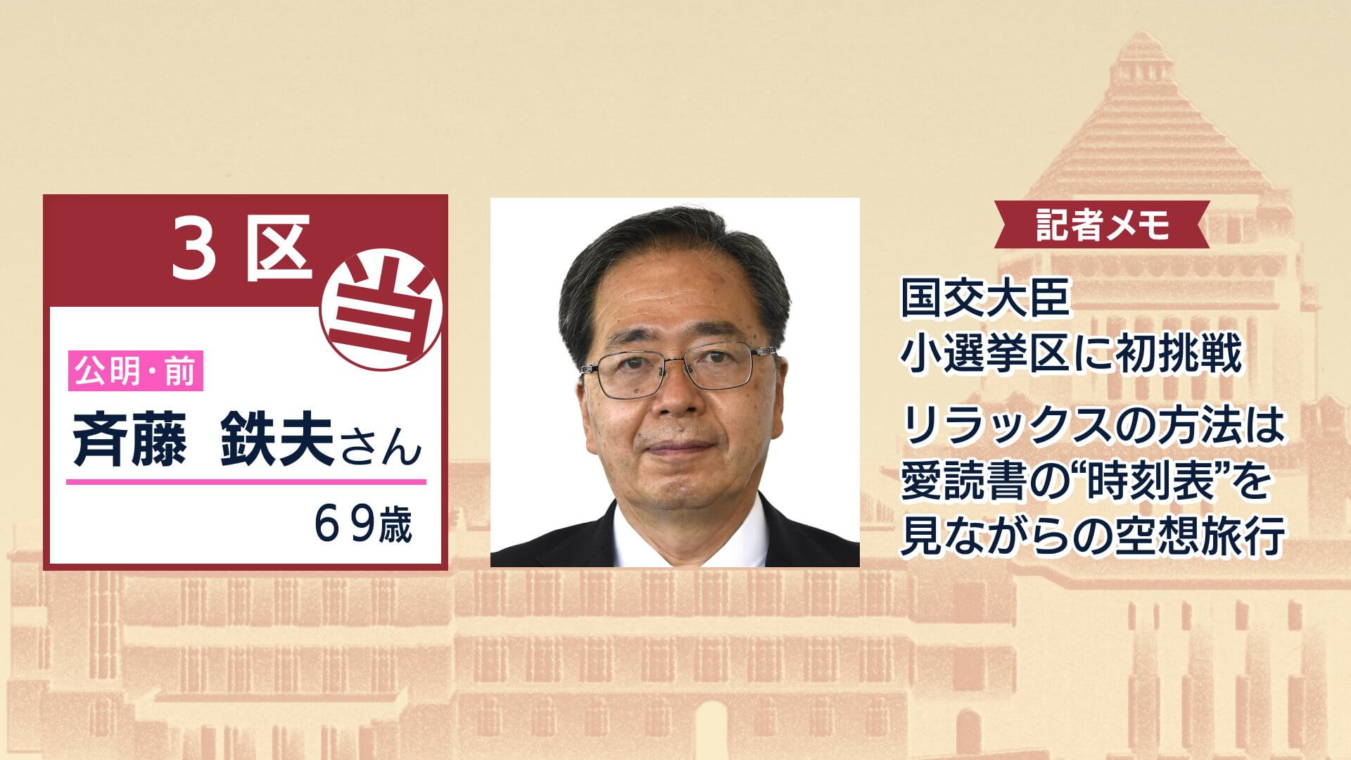 衆院選 広島3区 公明党 斉藤鉄夫さん 小選挙区で初当選 ニュース 報道 Home広島ホームテレビ