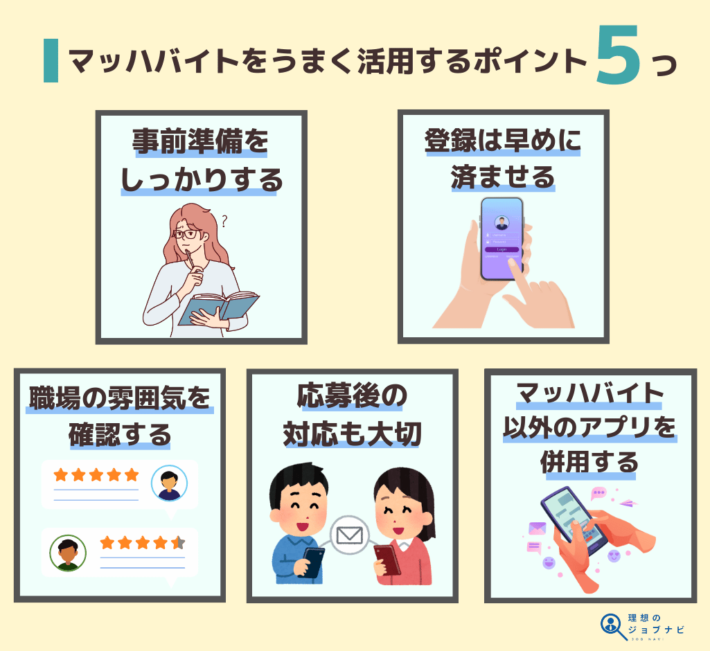 マッハバイトをうまく活用するポイント5つ　オリジナル画像