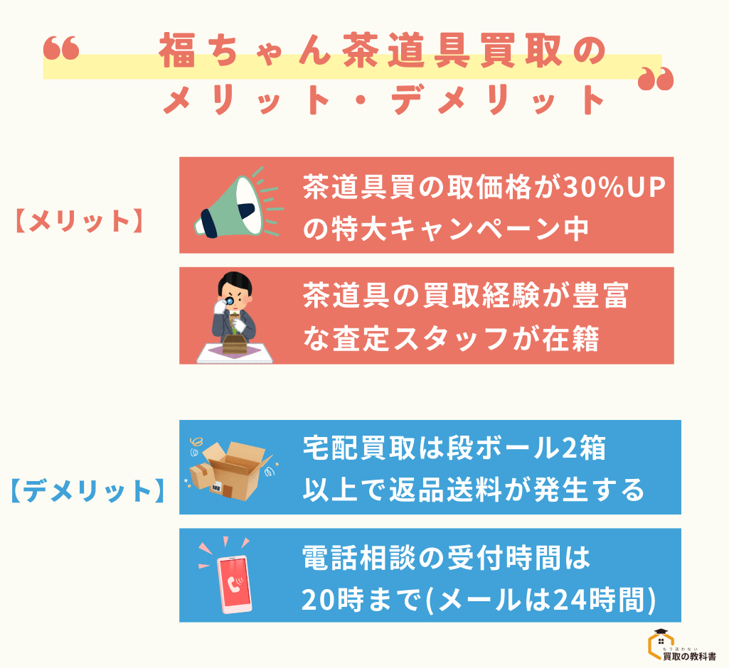 福ちゃん　茶道具買取のメリット・デメリット　オリジナル画像