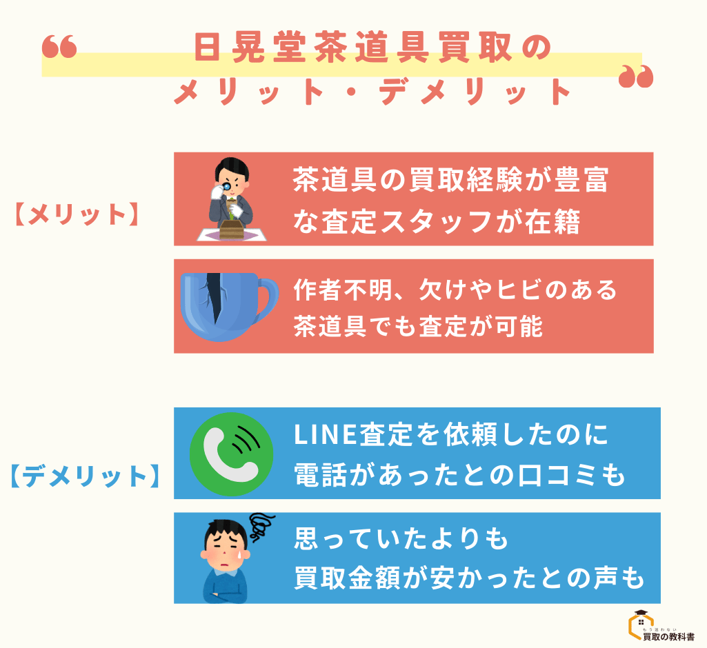 日晃堂茶道具買取のメリット・デメリット　オリジナル画像