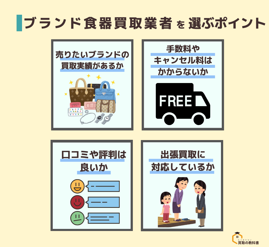 ブランド食器買取業者　選ぶポイント