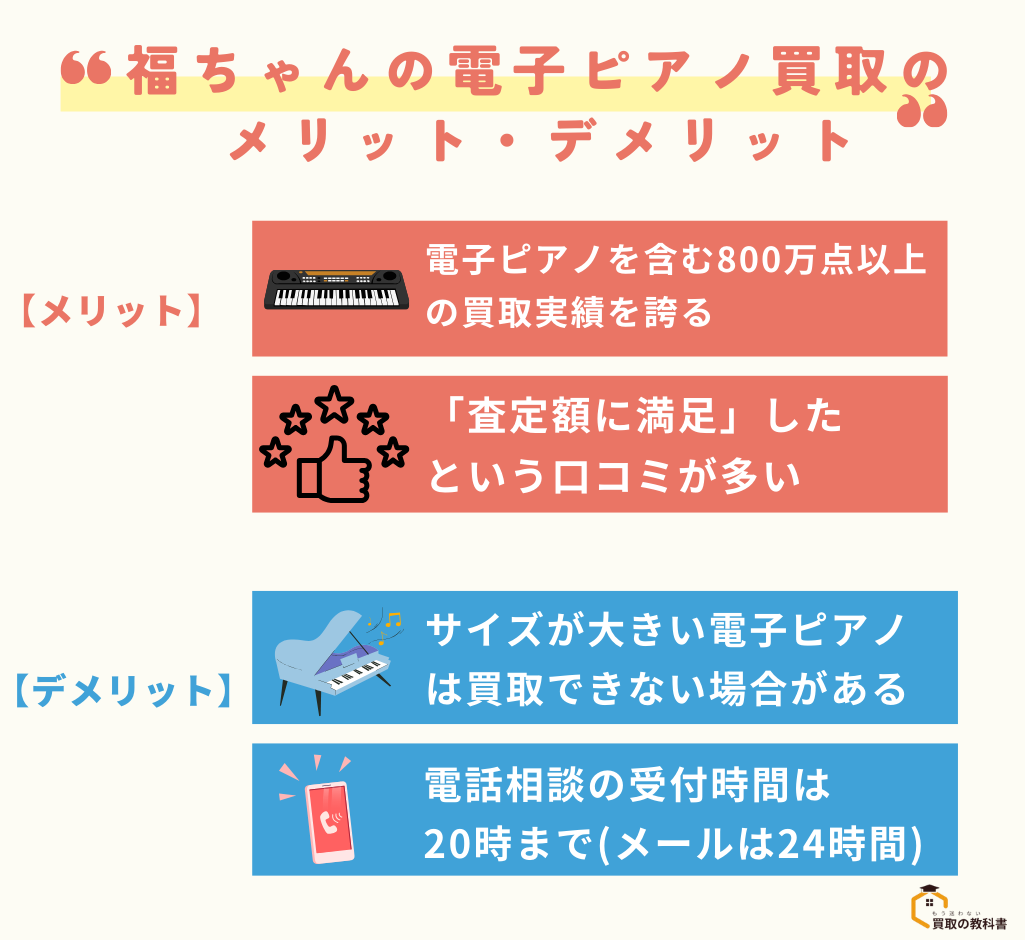 福ちゃんの電子ピアノ買取のメリット・デメリット　オリジナル画像