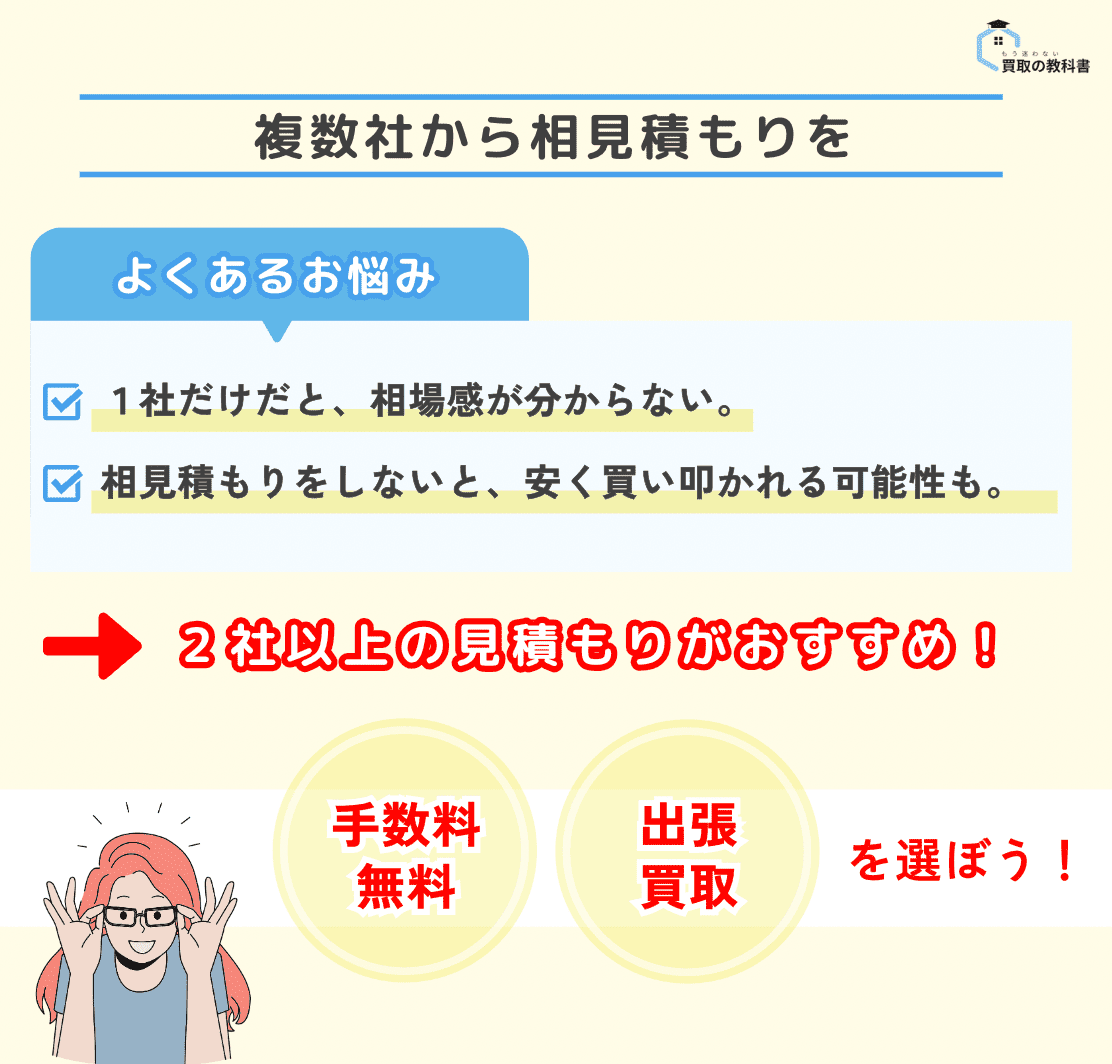 複数社から相見積もりを依頼するメリットを説明する画像