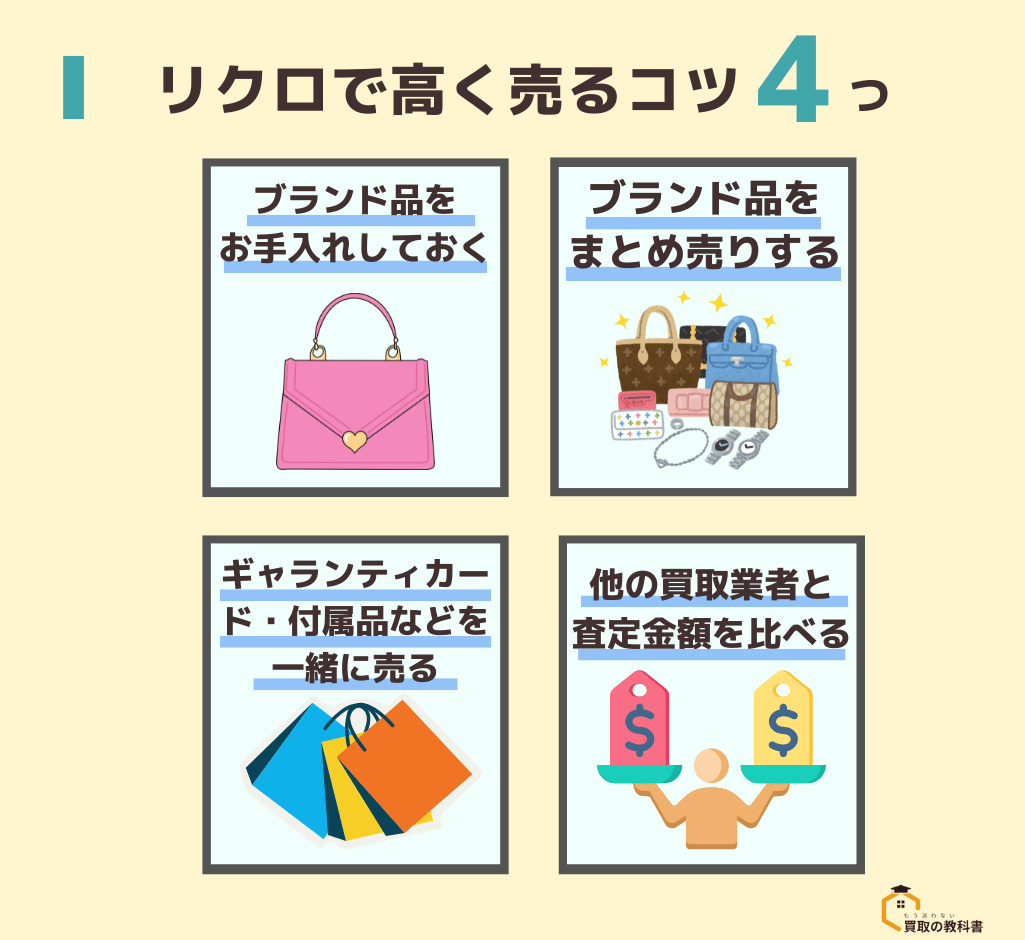 リクロ　高く売るコツ