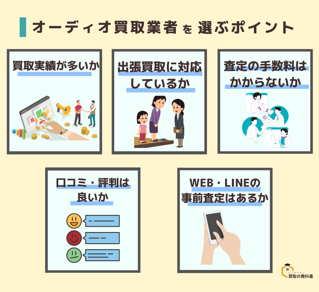 オーディオ買取業者　選ぶポイント