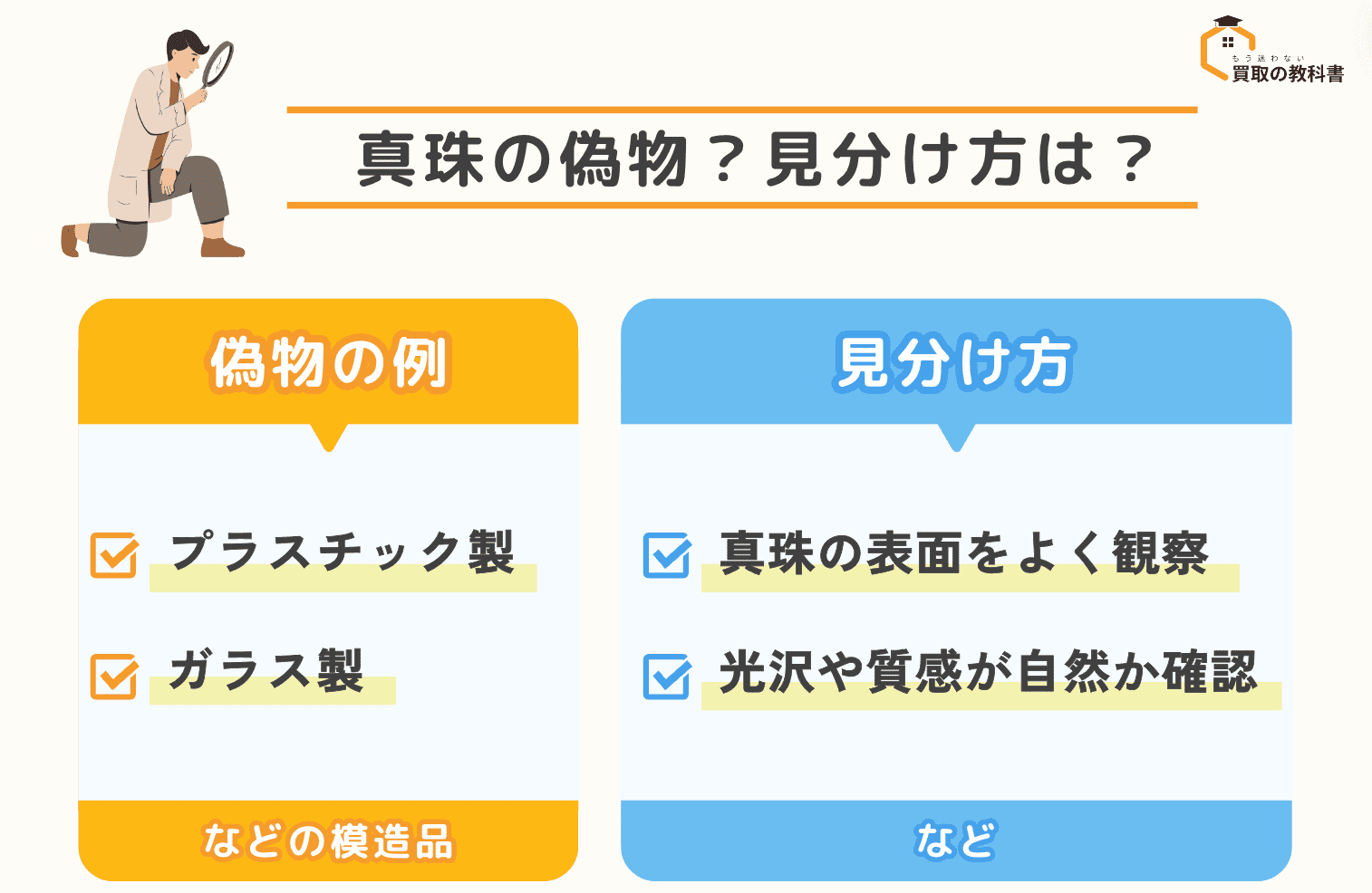 真珠の偽物の見分け方 オリジナル画像