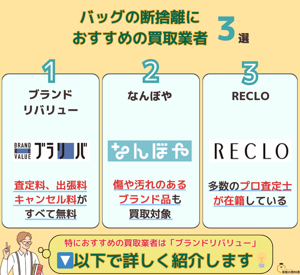 バッグ 断捨離 おすすめ　買取業者 オリジナル画像