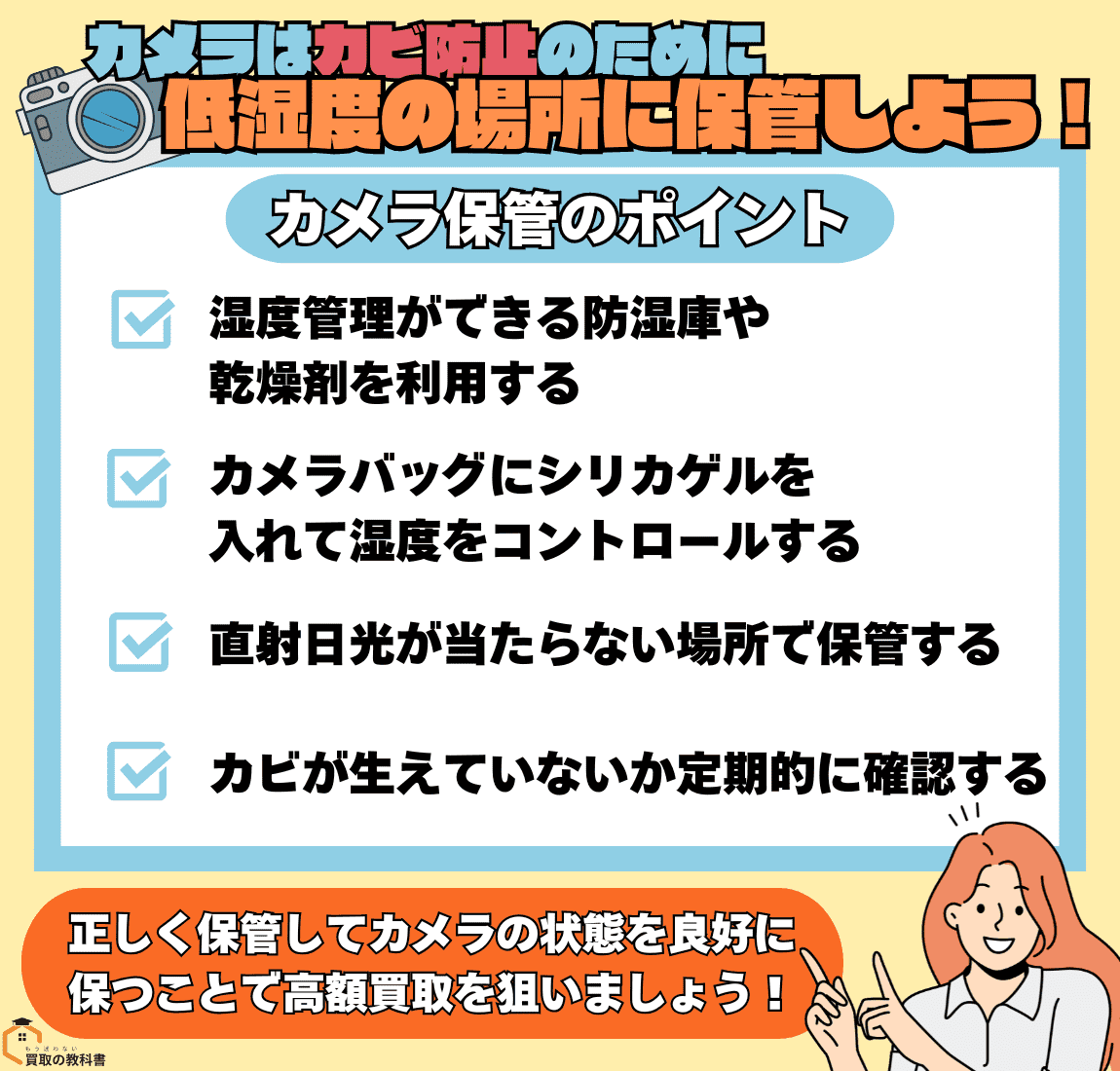 カビ防止で低湿度の場所に保管しておく　オリジナル画像